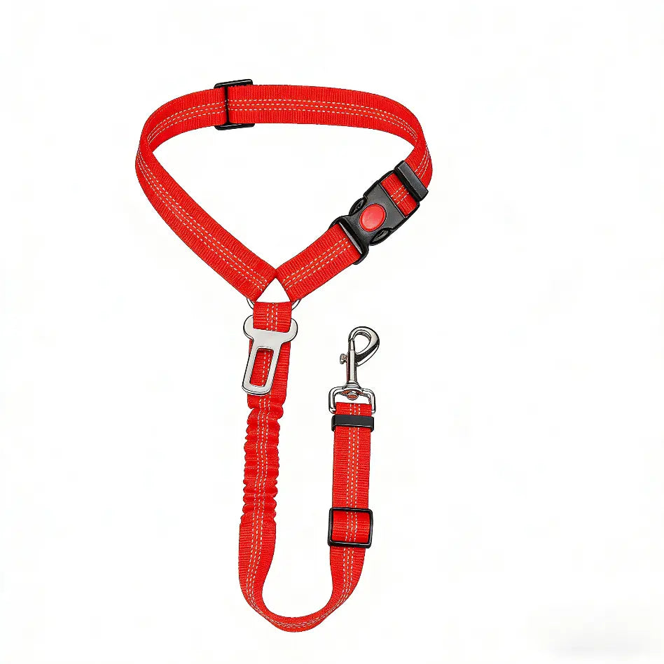 Adjustable Headrest Dog Car Safety Seat Belt – Multifunctional Leash for Secure Travel and Peace of Mind for Dog Owners