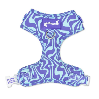 Adjustable Dog Harness - Retro Swim Club Collection Featuring Custom Neoprene Fabric and Breathable Mesh for Enhanced Comfort