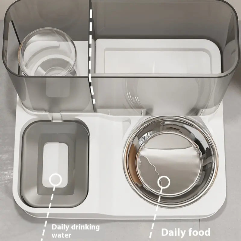Elevated 2-In-1 Cat Bowl & Automatic Water Dispenser Pet Feeding Station for Dogs and Cats Easy Access to Food and Water Pet Care