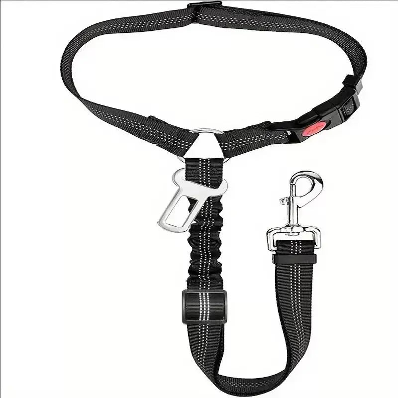 Adjustable Headrest Dog Car Safety Seat Belt – Multifunctional Leash for Secure Travel and Peace of Mind for Dog Owners