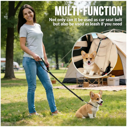 Adjustable Headrest Dog Car Safety Seat Belt – Multifunctional Leash for Secure Travel and Peace of Mind for Dog Owners
