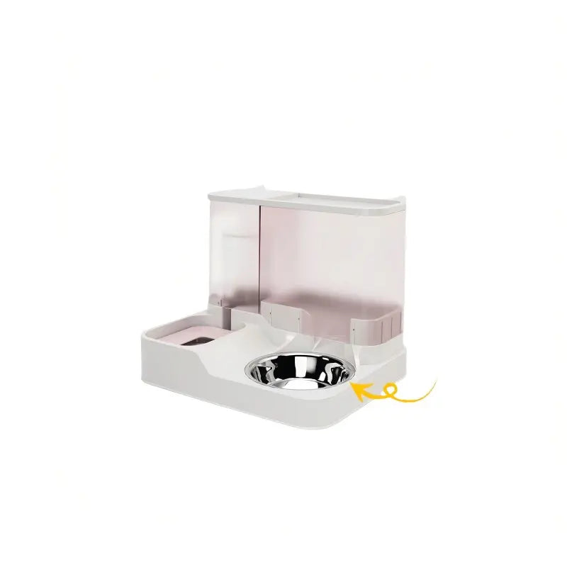 Elevated 2-In-1 Cat Bowl & Automatic Water Dispenser Pet Feeding Station for Dogs and Cats Easy Access to Food and Water Pet Care