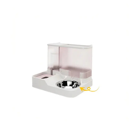 Elevated 2-In-1 Cat Bowl & Automatic Water Dispenser Pet Feeding Station for Dogs and Cats Easy Access to Food and Water Pet Care