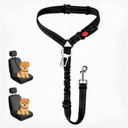 Adjustable Headrest Dog Car Safety Seat Belt – Multifunctional Leash for Secure Travel and Peace of Mind for Dog Owners