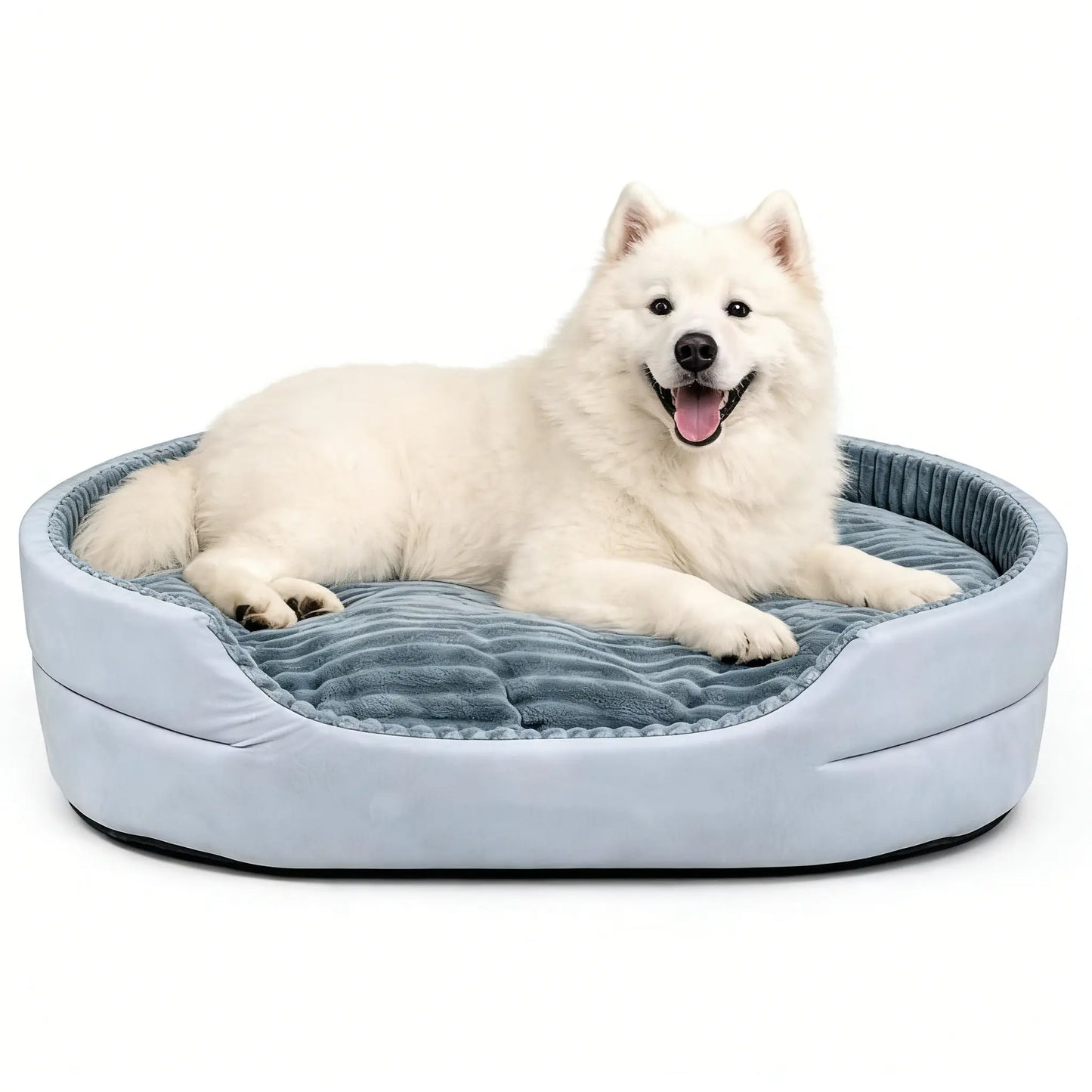 Comhoma Orthopedic Dog Bed & Cat Bed, 360° Bolstered Cuddler Pet Bed with Non-Slip Bottom, Granular Sponge Soft Washable Nest Bed for Small Medium Large Dogs & Cats, Multiple Sizes