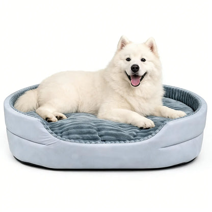 Comhoma Orthopedic Dog Bed & Cat Bed, 360° Bolstered Cuddler Pet Bed with Non-Slip Bottom, Granular Sponge Soft Washable Nest Bed for Small Medium Large Dogs & Cats, Multiple Sizes
