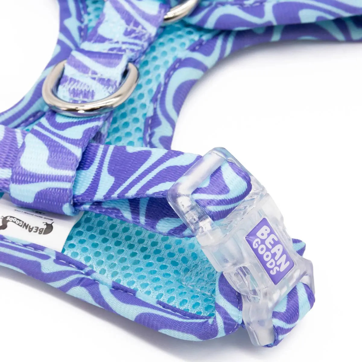 Adjustable Dog Harness - Retro Swim Club Collection Featuring Custom Neoprene Fabric and Breathable Mesh for Enhanced Comfort