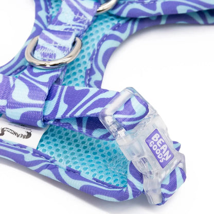 Adjustable Dog Harness - Retro Swim Club Collection Featuring Custom Neoprene Fabric and Breathable Mesh for Enhanced Comfort