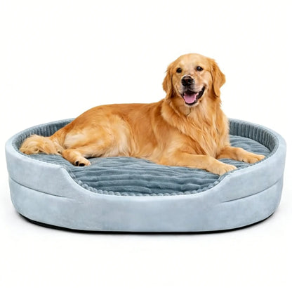 Comhoma Orthopedic Dog Bed & Cat Bed, 360° Bolstered Cuddler Pet Bed with Non-Slip Bottom, Granular Sponge Soft Washable Nest Bed for Small Medium Large Dogs & Cats, Multiple Sizes