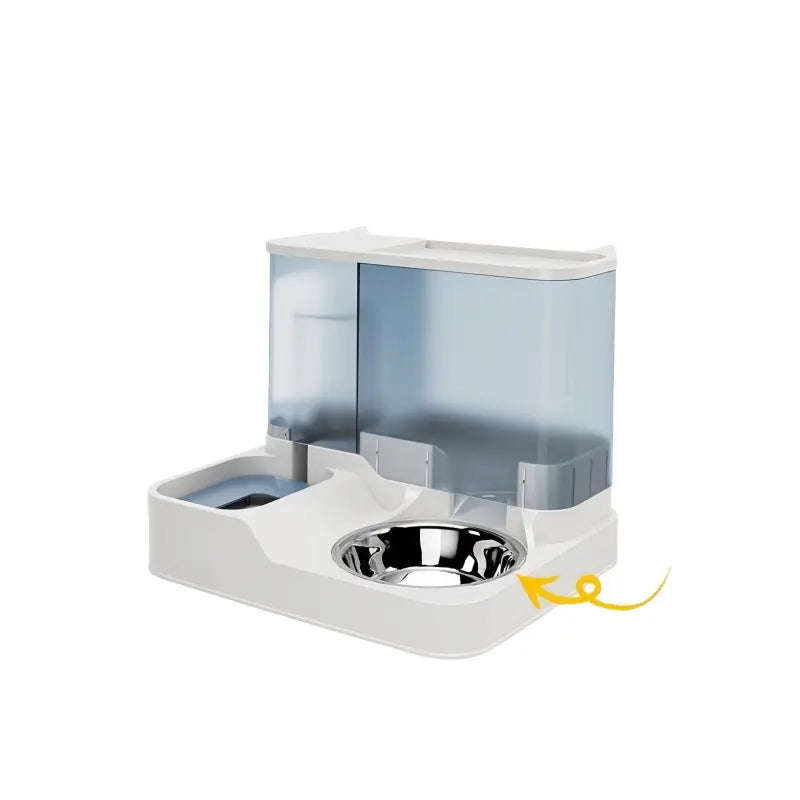 Elevated 2-In-1 Cat Bowl & Automatic Water Dispenser Pet Feeding Station for Dogs and Cats Easy Access to Food and Water Pet Care