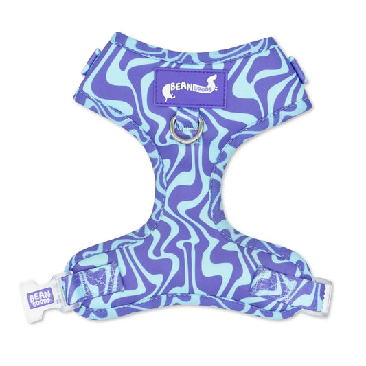 Adjustable Dog Harness - Retro Swim Club Collection Featuring Custom Neoprene Fabric and Breathable Mesh for Enhanced Comfort