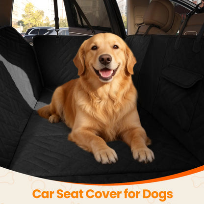 Waterproof Dog Car Seat Cover with Hard Bottom, Anti-Slip Design, Easy to Clean, Mesh Window - Compatible with Most Vehicles