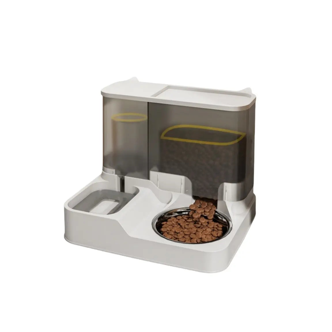 Elevated 2-In-1 Cat Bowl & Automatic Water Dispenser Pet Feeding Station for Dogs and Cats Easy Access to Food and Water Pet Care